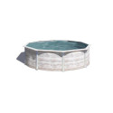 Piscine hors sol Finlande ronde en acier aspect nordique Ø370xH122cm – Gré