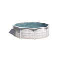 Piscine hors sol Finlande ronde en acier aspect nordique Ø480xH122cm – Gré
