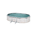 Piscine hors sol Finlande ovale en acier aspect nordique 527x327cm – Gré