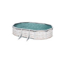 Piscine hors sol Finlande ovale en acier aspect nordique 634x399cm – Gré