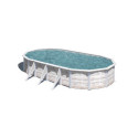 Piscine hors sol Finlande ovale en acier aspect nordique 744x399cm – Gré