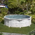 Piscine hors sol Groenland ronde en acier aspect nordique Ø370xH132cm – Gré