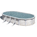 Piscine hors sol Groenland ovale en acier aspect nordique 744x399cm – Gré