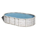 Piscine hors sol Islande ovale en acier aspect nordique 634x399cm – Gré