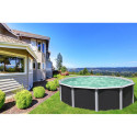 Piscine hors sol ronde OSMOSE Ø395x132cm en acier galvanisé anthracite – Trigano