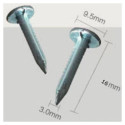 Clous pointes tête plate pour shingles et roofing - longueur 16mm - 500gr - Gardy Shelter