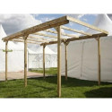 Carport en bois massif traité autoclave 15m² - Delahaye - sans toit