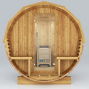 Sauna d'extérieur Tonneau en bois thermo-traité 4 à 6 places + poêle 9KW + shingles inclus - SNÖ