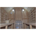 Sauna d'extérieur Tonneau en bois thermo-traité 4 à 6 places + poêle 9KW + shingles inclus - SNÖ