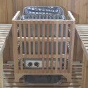 Sauna d'extérieur Tonneau en bois thermo-traité 4 à 6 places + poêle 9KW + shingles inclus - SNÖ