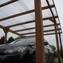 Carport en bois massif traité autoclave 15m² - Imperia - toiture pvc ondule