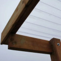Carport en bois massif traité autoclave 15m² - Imperia - toiture pvc ondule