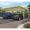 Carport double 30,9m² en bois autoclave Victor Design - Cerland