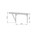 Carport double 30,9m² en bois autoclave Victor Design - Cerland