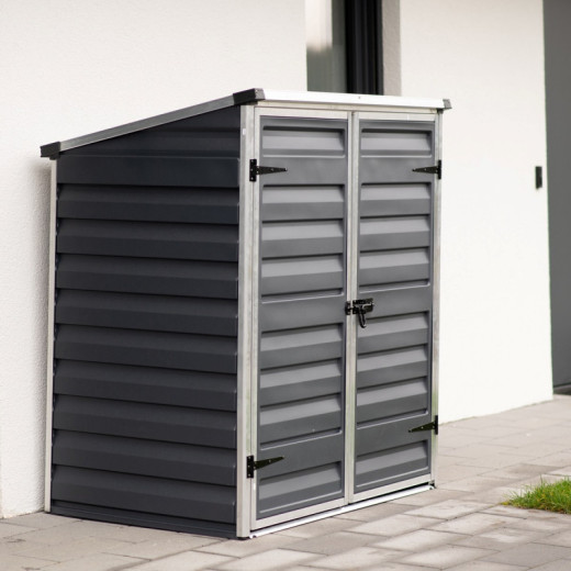 Abri de jardin en polycarbonate 1,25m² gris anthracite Voyager - Canopia by Palram