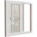 Fenêtre coulissante blanche pour abri armature blanche et panneaux anthracite - Everbox