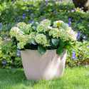 Pot en plastique recyclé Ecostone D.58xH.51cm couleur taupe - Megacollections