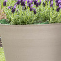 Pot en plastique recyclé Ecostone D.53xH.40cm couleur taupe - Megacollections