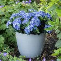 Pot en plastique recyclé Ecostone D.53xH.40cm couleur gris clair - Megacollections