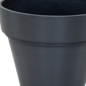 Pot en plastique recyclé Ecostone D.55xH.51cm couleur noire - Megacollections