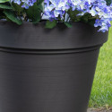 Pot en plastique recyclé Ecostone D.55xH.51cm couleur noire - Megacollections
