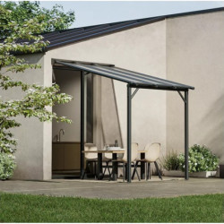 Pergola adossée 300x300cm en aluminium - Harmonie - PERGOFRANCE