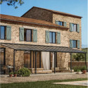 Pergola adossée 300x1070cm en aluminium - Harmonie - PERGOFRANCE