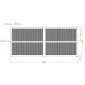 Portail battant en aluminium 400x180cm VERTILON - X-METAL