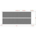 Portail coulissant en aluminium 400x180cm VERTILON - X-METAL