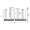 Portail battant ajouré en aluminium 300x180cm LOUISON - X-METAL