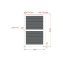 Portillon en aluminium 100x160cm HORACE - X-METAL