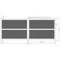 Portail battant en aluminium 400x160cm HORACE - X-METAL