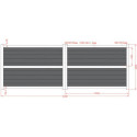 Portail battant en aluminium 450x160cm HORACE - X-METAL