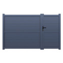 Portail battant asymétrique en aluminium 350x160cm HORACE - X-METAL