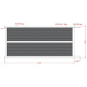 Portail coulissant en aluminium 350x160cm HORACE - X-METAL