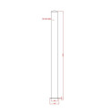 Poteau en aluminium sur platine - H200cm - X-METAL