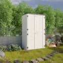 Armoire de jardin en résine beige - H.202cm - Jôbu