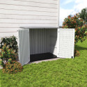 Coffre de jardin en résine beige - H.119cm - 2 poubelles - Jôbu