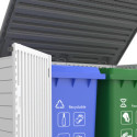 Coffre de jardin en résine beige - H.119cm - 2 poubelles - Jôbu