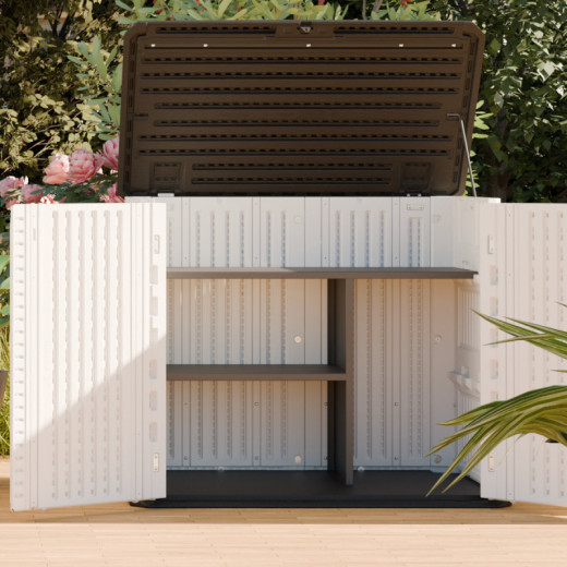 Etagère en métal H70cm pour armoire de jardin en résine - H.105cm - Jôbu	
