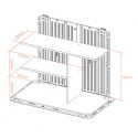 Etagère en métal H70cm pour armoire de jardin en résine - H.105cm - Jôbu	