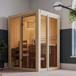 Sauna traditionnel d'intérieur Irava 1 - 1 à 2 places - 68mm - KARIBU