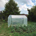 Serre tunnel Abri Cultures à pieds droits 3x3m avec bâche PE 200µ - Serres Tonneau
