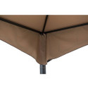 Tonnelle de jardin Lauro 340x340cm en acier effet bois et polyester - Sunjoy