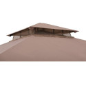 Tonnelle de jardin Lauro 340x340cm en acier effet bois et polyester - Sunjoy