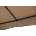Tonnelle de jardin Lauro 340x340cm en acier effet bois et polyester - Sunjoy