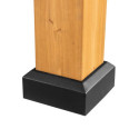 Tonnelle de jardin Rapi 273x273cm en bois massif, acier et polycarbonate anthracite - Sunjoy