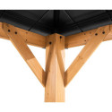 Tonnelle de jardin Rapi 273x273cm en bois massif, acier et polycarbonate anthracite - Sunjoy