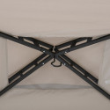 Tonnelle pour barbecue Linas 244x152cm en acier thermolaqué noir et toit en tissu gris - Sunjoy