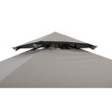 Tonnelle pour barbecue Linas 244x152cm en acier thermolaqué noir et toit en tissu gris - Sunjoy